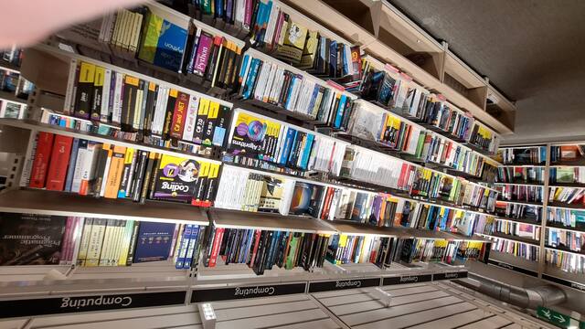 Computer book section at Foyles.