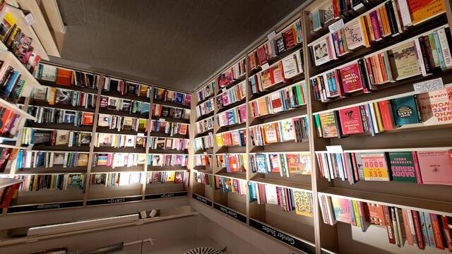 Gender studies book section at Foyles.