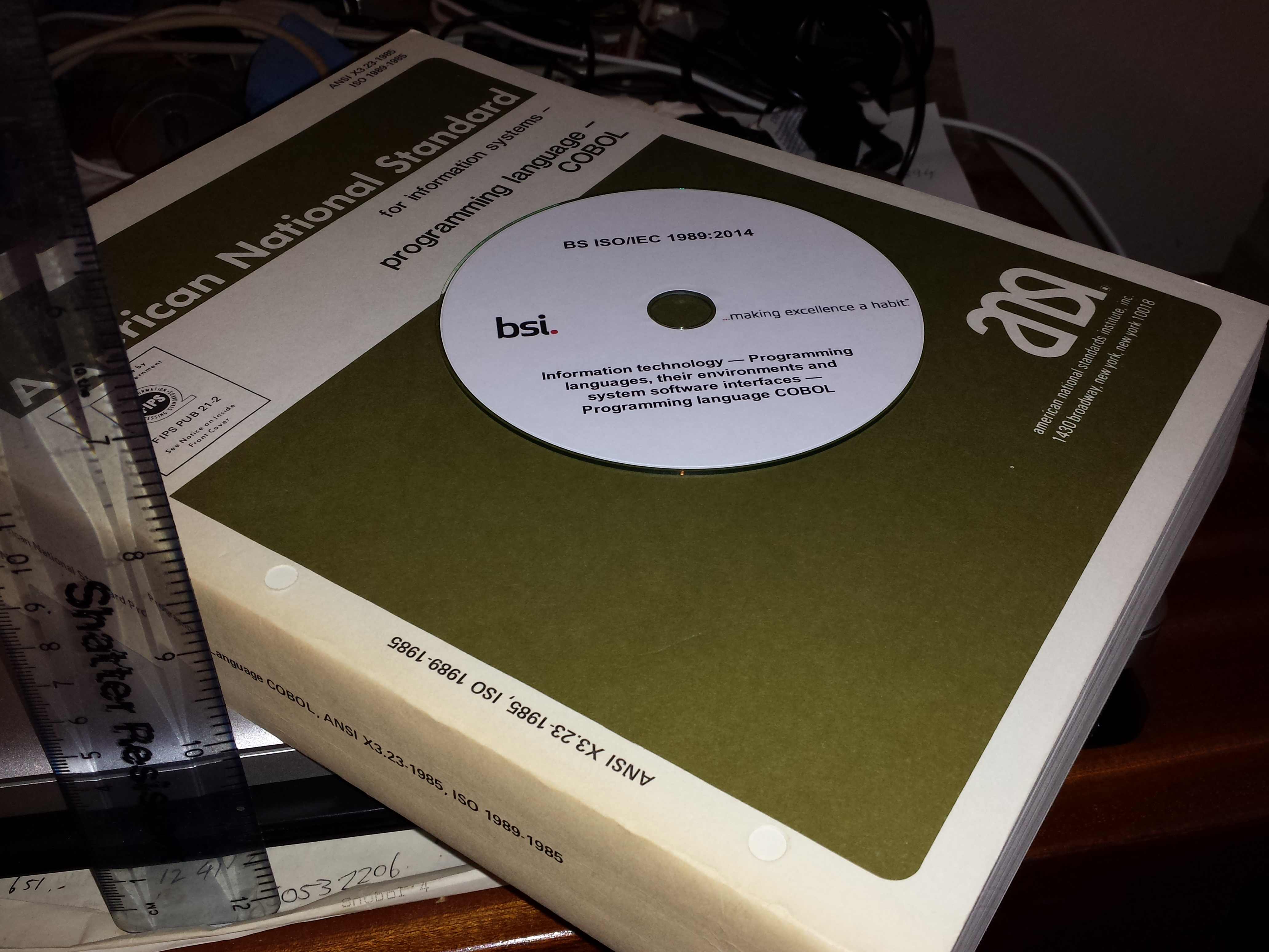 Photo of Cobol 2014 and 1985 Standards